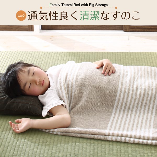ベッド 畳 連結 ベットフレームのみ 美草畳 ダブル 29cm お客様組立 日本製・布団収納