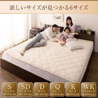 ベッドパッド 単品 セミダブル 洗える・100%ウール 日本製