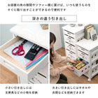 ストッカー 引き出し5段 ロゴあり 30×40×79cm ホワイトウォッシュ