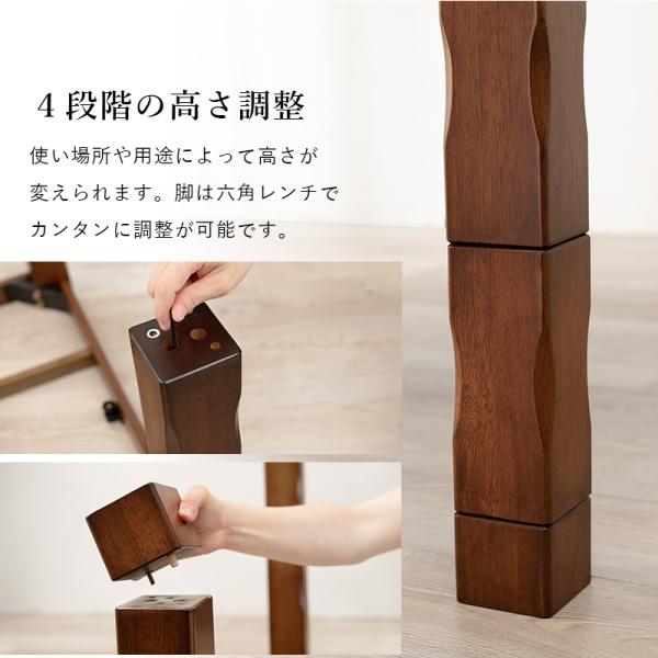 ダイニングコタツ 6点セット 135×80cm ダークブラウン