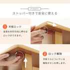 ヒーター+デスク２点セット 80×45×69cm ナチュラル