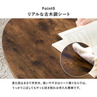 折れ脚テーブル 幅80cm 角型 80×40×33cm ブラウン