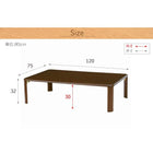 折れ脚テーブル コンパクト収納 120×75×32cm ダークブラウン