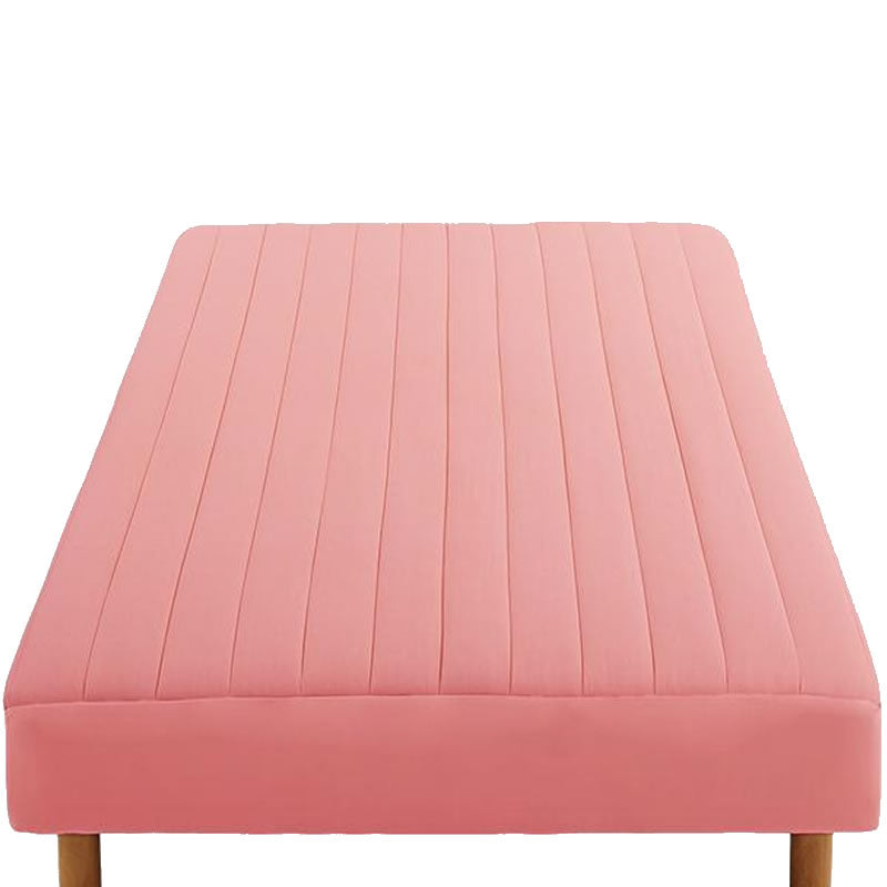 ベッド ダブル マットレスベッド ボンネルコイルマットレスタイプ 綿混素材 30cm 素材・色が選べる カバーリング 脚付き ホワイト/ローズピンク