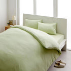 布団カバーセット 20色柄 ベッド用 無地タイプ セミダブル3点セット 無地×グリーン